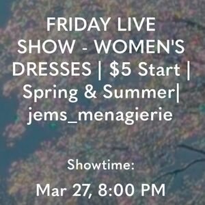 FRIDAY's THEMED LIVE SHOW |  jems_menagierie